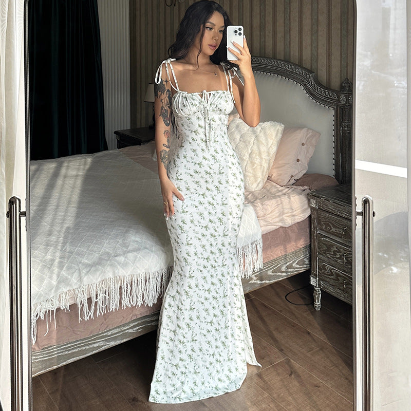2025 Summer Floral Maxi Sundress Womens Fashion